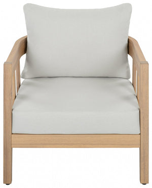 Safavieh Owen Solid Oak Frame Club Chair Set with Ivory Upholstery for Dining or Living Rooms PAT7085B-SET2