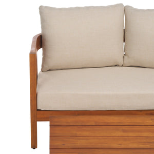 Safavieh Owen Bench + Table Natural / Taupe PAT7086A