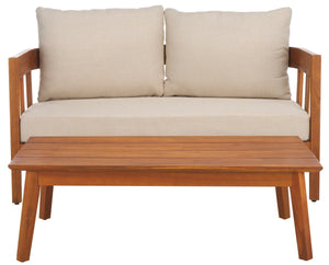 Safavieh Owen Bench + Table Natural / Taupe PAT7086A