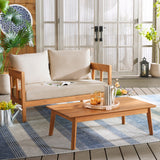 Safavieh Owen Bench + Table Natural / Taupe PAT7086A