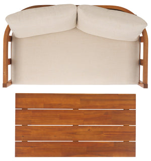 Safavieh Owen Bench + Table Natural / Taupe PAT7086A