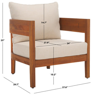 Safavieh Theo Chair Set Of 2 - Set of 2 Natural / Taupe PAT7087A-SET2