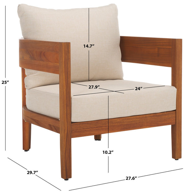 Safavieh Theo Chair Set Of 2 - Set of 2 Natural / Taupe PAT7087A-SET2