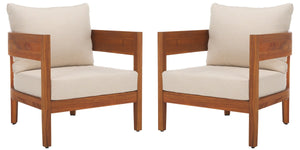Safavieh Theo Chair Set Of 2 - Set of 2 Natural / Taupe PAT7087A-SET2