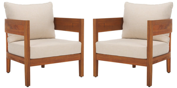 Safavieh Theo Chair Set Of 2 - Set of 2 Natural / Taupe PAT7087A-SET2