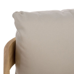 Safavieh Theo Loveseat and Side Table Set with Oak Frame and Ivory Upholstered Seat OAK/IVORY PAT7088B
