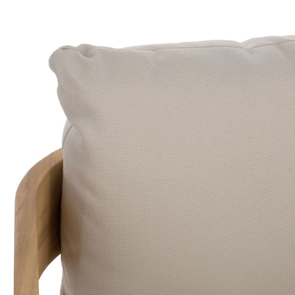 Safavieh Theo Loveseat and Side Table Set with Oak Frame and Ivory Upholstered Seat OAK/IVORY PAT7088B