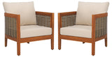 Safavieh Amanda Chair Set Of 2 - Set of 2 Natural / Taupe PAT7089A-SET2