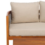 Safavieh Amanda Bench + Table Natural / Taupe PAT7090A