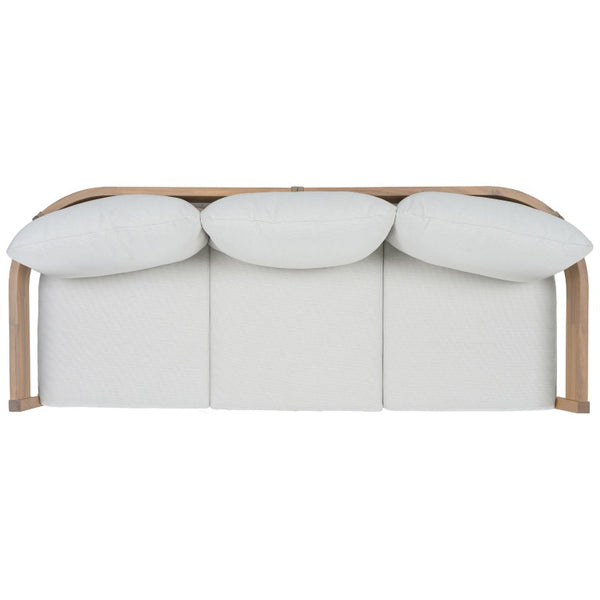 Safavieh Theo Three Seat Sofa with Oak Wood Frame and Ivory Fabric for Modern Living Rooms OAK/IVORY PAT7092B