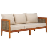 Safavieh Amanda 3 Seater Sofa Natural / Taupe PAT7093A