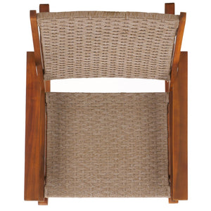 Safavieh DANIEL Rocking Chair - Natural Wood & Poly, Ergonomic Comfort for Indoor & Outdoor Relaxation PAT7094A