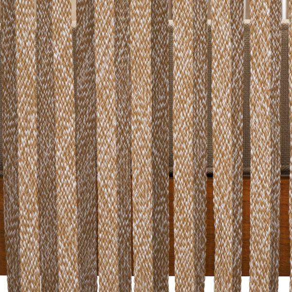 Safavieh ROYA 4 PC Outdoor Living Set - Natural Acacia Wood with Plush Taupe Cushions for Stylish Comfort PAT7095A