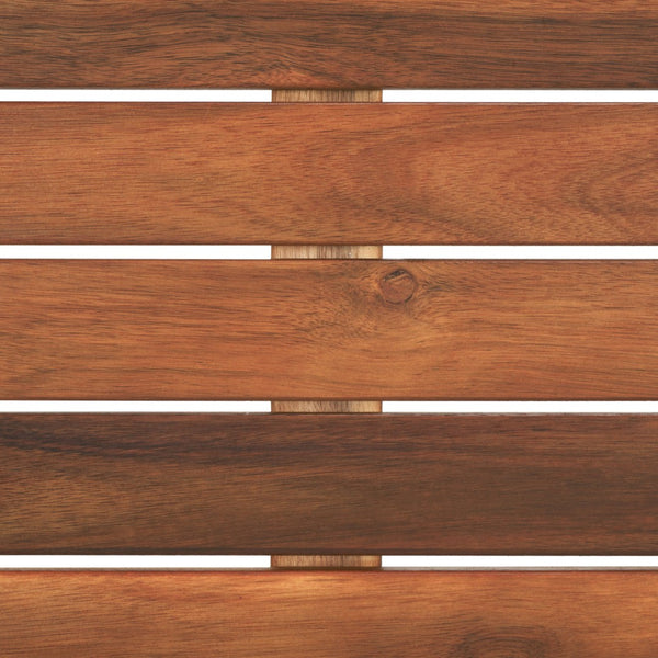 Safavieh ROYA 4 PC Outdoor Living Set - Natural Acacia Wood with Plush Taupe Cushions for Stylish Comfort PAT7095A