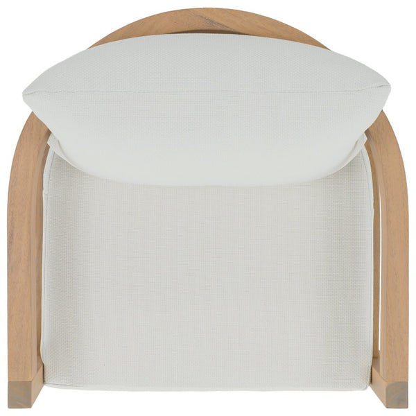 Safavieh Kento Upholstered Dining Chair Set of 2 with Oak Legs and Ivory Cushioned Seat Oak/Ivory PAT7096B-SET2