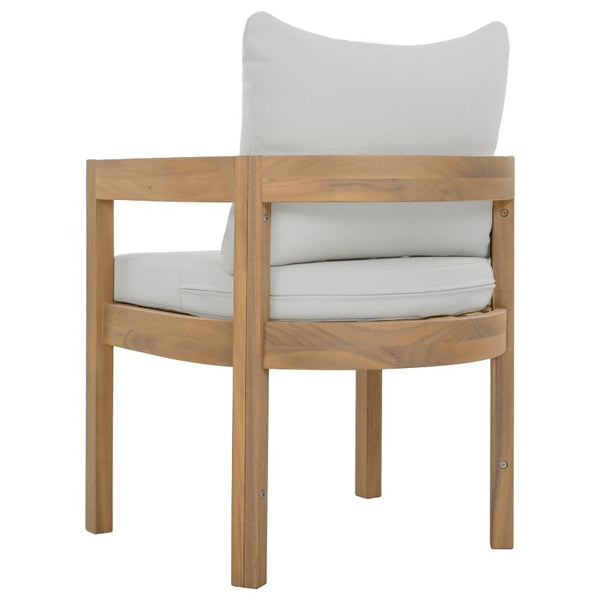 Safavieh Kento Upholstered Dining Chair Set of 2 with Oak Legs and Ivory Cushioned Seat Oak/Ivory PAT7096B-SET2