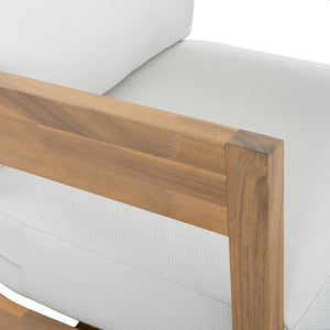 Safavieh Kento Mid-Century Club Chairs Set of 2 Ivory Upholstered Oak Wood Frame Lounge Oak/Ivory PAT7097B-SET2