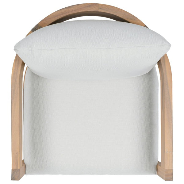 Safavieh Kento Mid-Century Club Chairs Set of 2 Ivory Upholstered Oak Wood Frame Lounge Oak/Ivory PAT7097B-SET2