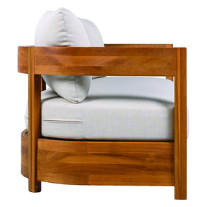 Safavieh Kento 3 Seater Sofa Set In Natural Taupe - Stylish Outdoor Comfort For Relaxation & Gatherings Natural ,Taupe Wood,Fabric,Foam Pat7098a