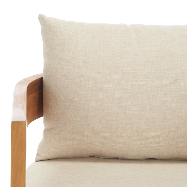 Safavieh Kento Swivel Chair - Elegant Natural Taupe Outdoor Accent For Stylish Patios & Relaxation Spaces Natural ,Taupe Wood,Fabric,Foam Pat7099a