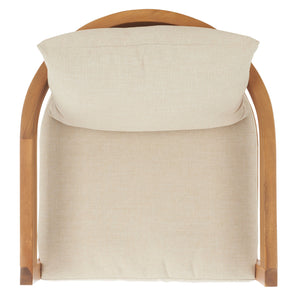 Safavieh Kento Swivel Chair - Elegant Natural Taupe Outdoor Accent For Stylish Patios & Relaxation Spaces Natural ,Taupe Wood,Fabric,Foam Pat7099a