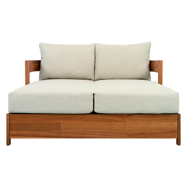 Safavieh Kento Daybed - Elegant Natural & Taupe Outdoor Sanctuary For Ultimate Relaxation & Style Natural ,Taupe Wood,Fabric,Foam Pat7100a