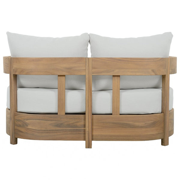 Safavieh Kento Low Profile Oak Frame Daybed with Ivory Upholstery for Modern Living Spaces OAK/IVORY PAT7100B