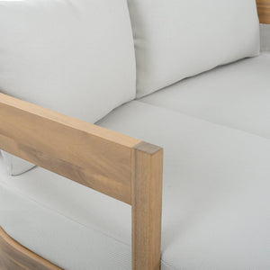 Safavieh Kento Low Profile Oak Frame Daybed with Ivory Upholstery for Modern Living Spaces OAK/IVORY PAT7100B