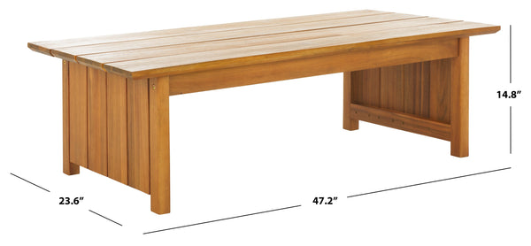 Safavieh Kento Coffee Table – Natural Elegance In Wood, Versatile Centerpiece For Timeless Living Room Style Natural Wood Pat7102a