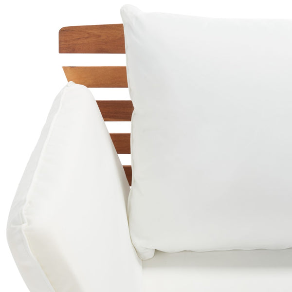 Safavieh EMELY Outdoor Daybed - Stylish Convertible Lounger with Weather-Resistant Cushions for Patios Natural / Beige PAT7300A