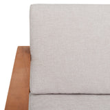Safavieh Emiko 4 Piece Outdoor Living Set XII23 Natural Wood/Light Grey Cushion Galvanized Steel PAT7312E-2BX