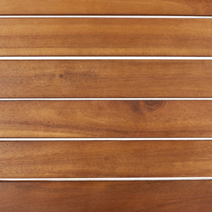 Safavieh Emiko 4 Piece Outdoor Living Set XII23 Natural Wood/Light Grey Cushion Galvanized Steel PAT7312E-2BX