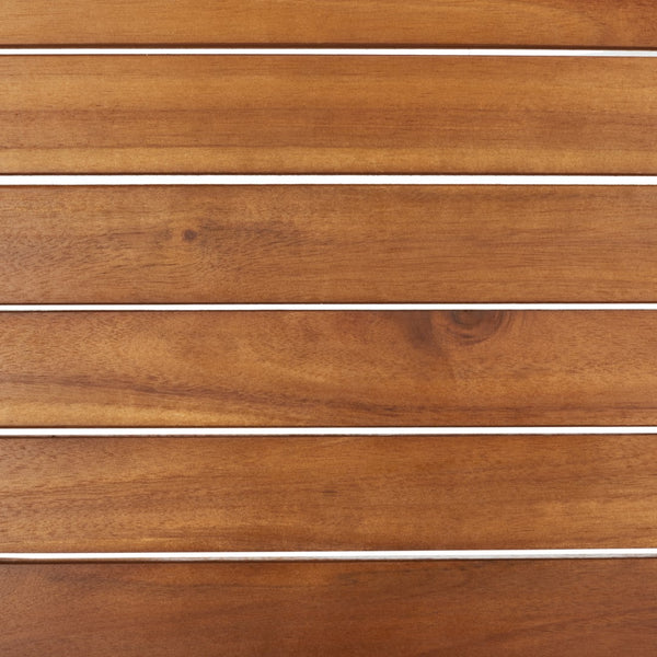 Safavieh Emiko 4 Piece Outdoor Living Set XII23 Natural Wood/Light Grey Cushion Galvanized Steel PAT7312E-2BX