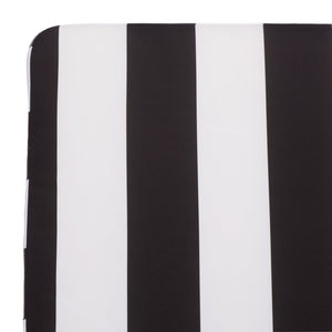 Safavieh Newport Lounge Chair - Stylish Black Stripe Design For Ultimate Comfort In Any Outdoor Space Natural ,Black Stripe Acacia ,Polyester,Foam Pat7316e