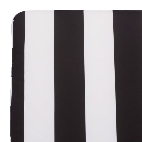 Safavieh Newport Lounge Chair - Stylish Black Stripe Design For Ultimate Comfort In Any Outdoor Space Natural ,Black Stripe Acacia ,Polyester,Foam Pat7316e