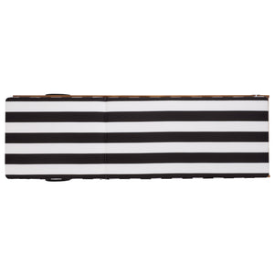 Safavieh Newport Lounge Chair - Stylish Black Stripe Design For Ultimate Comfort In Any Outdoor Space Natural ,Black Stripe Acacia ,Polyester,Foam Pat7316e