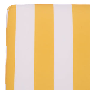 Safavieh Newport Lounge Chair - Stylish Black Stripe Design For Ultimate Comfort In Any Outdoor Space Natural ,Yellow Stripe Acacia ,Polyester,Foam Pat7316y