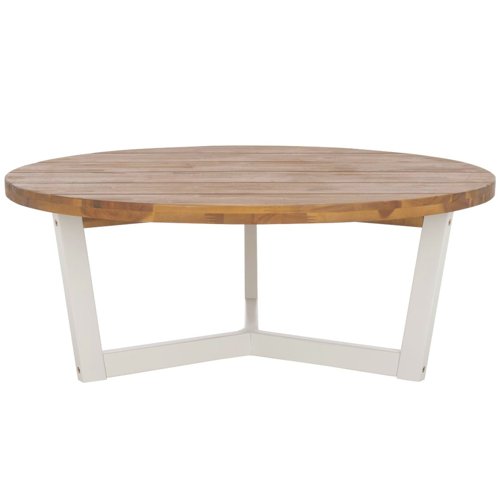 Safavieh Leo Round Coffee Table 3 Legs Natural / White PAT7319A
