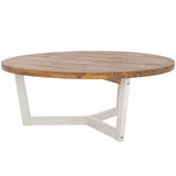 Safavieh Leo Round Coffee Table 3 Legs Natural / White PAT7319A