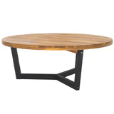 Safavieh Leo Round Coffee Table 3 Legs Natural / Black PAT7319B