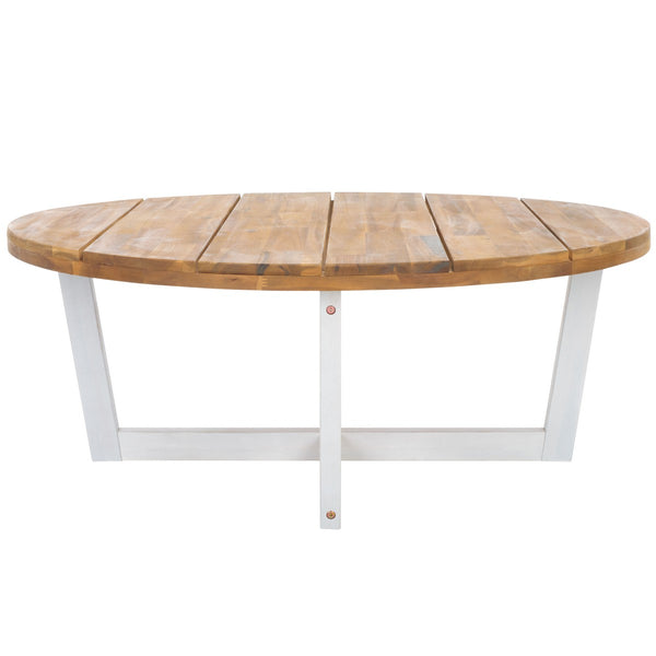 Safavieh Leo Round Coffee Table 4 Legs Natural / White PAT7320A