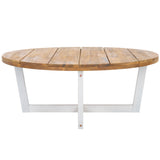 Safavieh Leo Round Coffee Table 4 Legs Natural / White PAT7320A