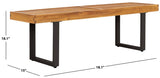 Safavieh Monti Bench Natural / Black PAT7321B