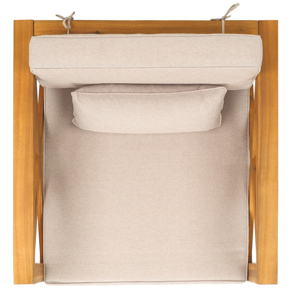 Safavieh Crewe Chair Natural / Light Grey PAT7323E