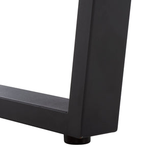 Safavieh Heather 60" Outdoor Bench - Stylish Acacia Wood & Sturdy Steel For Elegant Patio Living Spaces Natural ,Black Steel Pat7326b