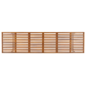 Safavieh Heather 72" Outdoor Bench - Elegant Acacia Wood And Steel For Stylish Garden And Patio Decor Natural ,White Steel Pat7327a