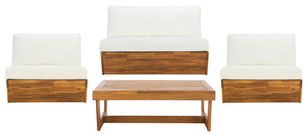 Safavieh LYNN Sofa - Contemporary Comfort for Indoor & Outdoor Spaces, Versatile Style for Cozy Living Areas Natural / Beige PAT7329A