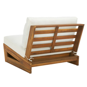 Safavieh Dune Lounge Chair Set - Stylish Acacia Wood Duo With Weather-resistant Cushions For Outdoor Comfort Natural ,Beige  Pat7328a-set2