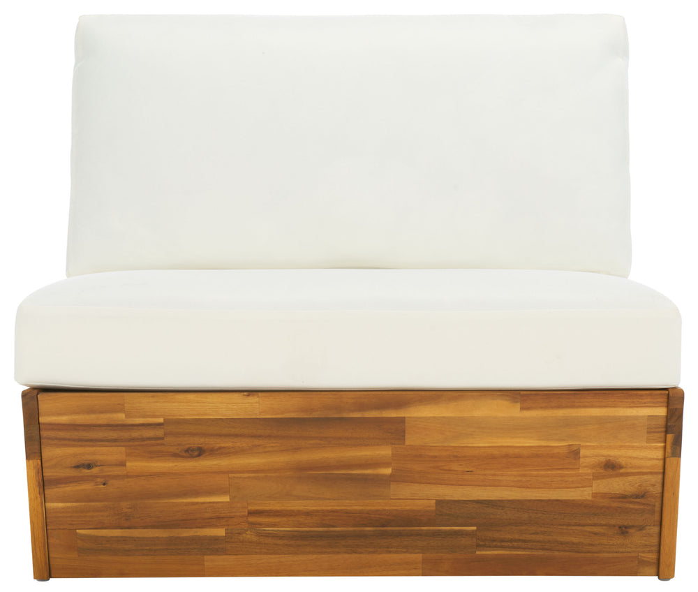 Safavieh Dune Lounge Chair Set - Stylish Acacia Wood Duo With Weather-resistant Cushions For Outdoor Comfort Natural ,Beige  Pat7328a-set2