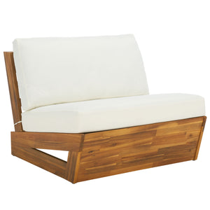 Safavieh Dune Lounge Chair Set - Stylish Acacia Wood Duo With Weather-resistant Cushions For Outdoor Comfort Natural ,Beige  Pat7328a-set2